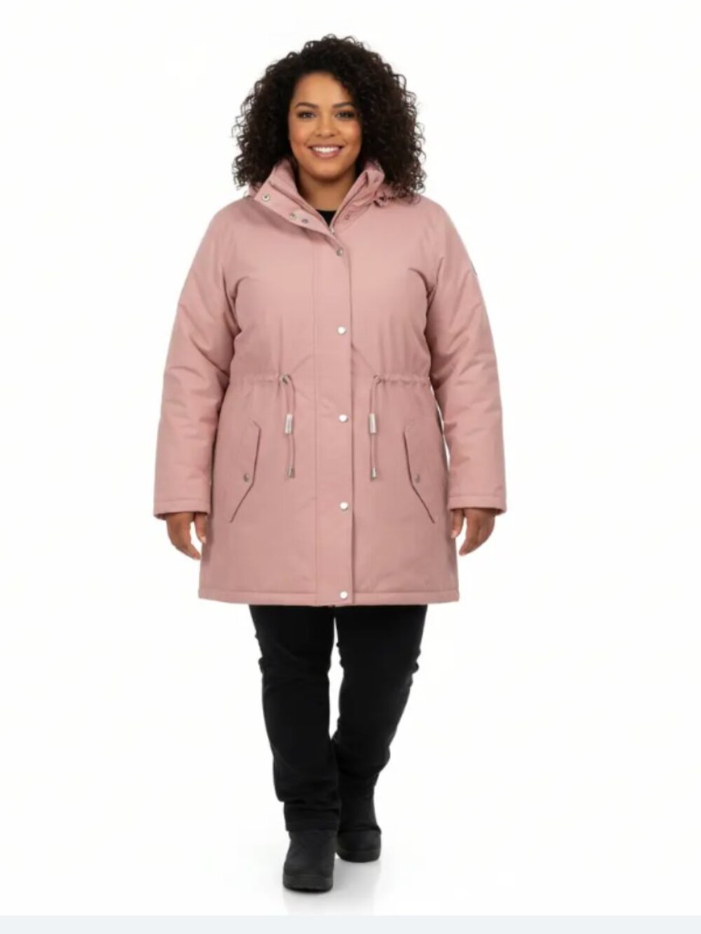 EUC Atlas for‎ Women Light Pink Outdoor Insulated Winter Parka Coat Women 24-26